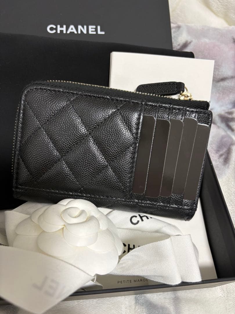 【限定ロゴ】CHANEL フラグメントケース ジップカードケース財布