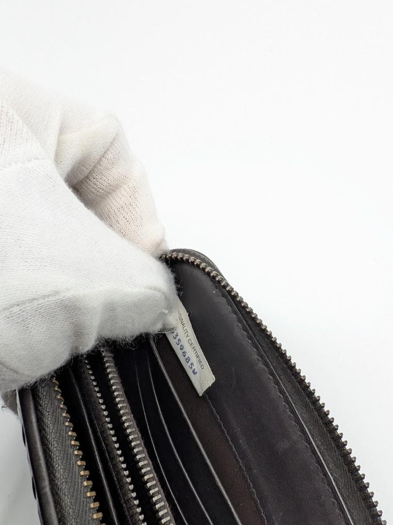 美品✨ ボッテガヴェネタ ラウンドファスナー長財布 イントレ ブラウン 0L2