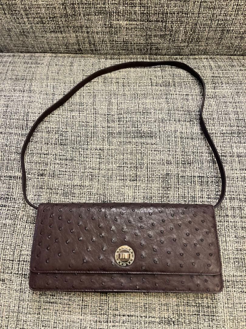 未使用希少 ブルガリ BVLGARI オーストリッチ クラッチバッグ ショルダー