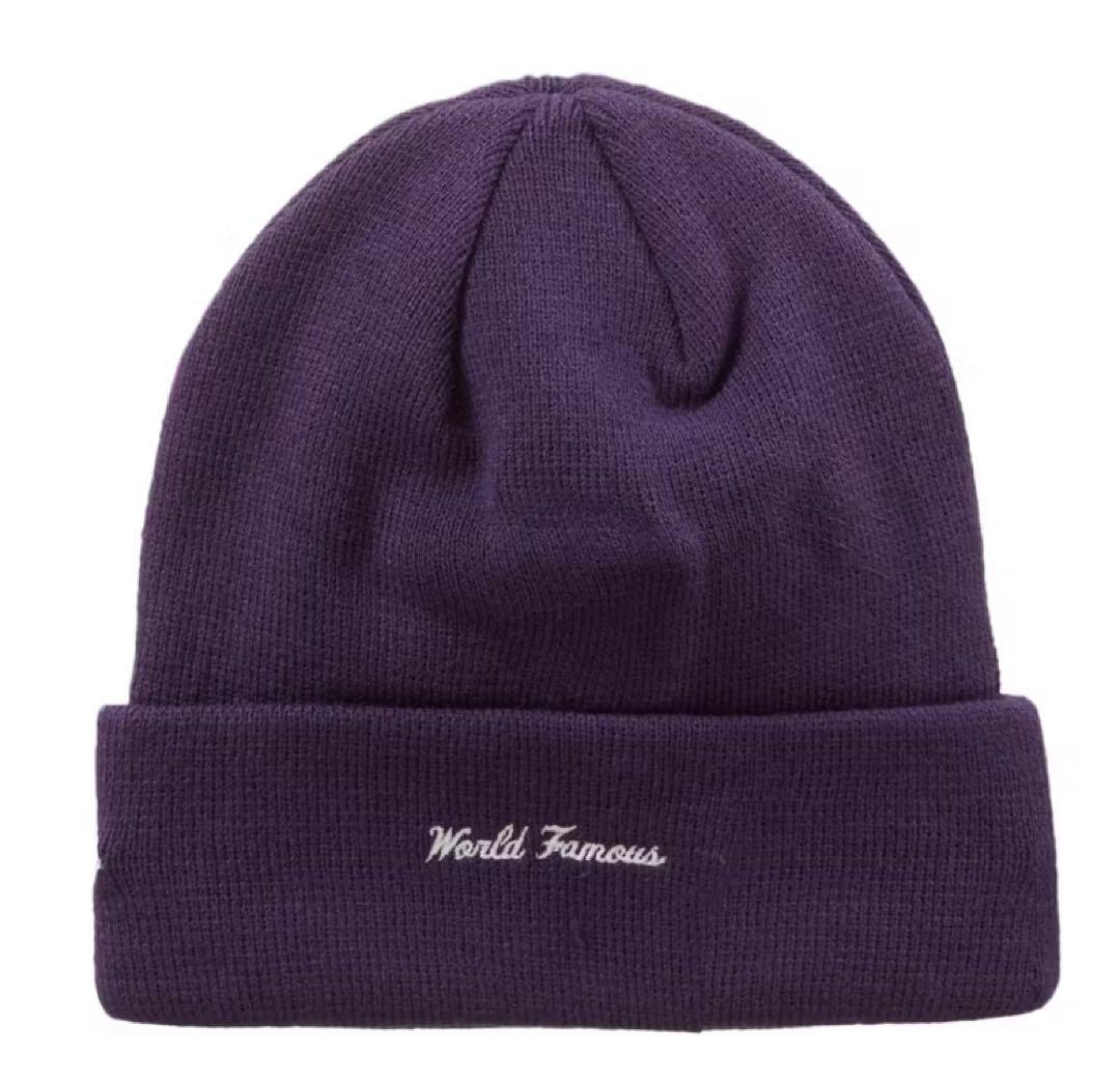 帽子 Supreme NEWERA BOXLOGO beanie purple23FW