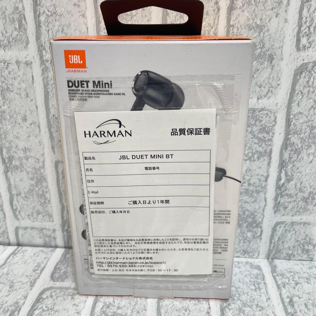 【新品】HARMAN JBL DUET MINI ワイヤレスイヤホン ブラック
