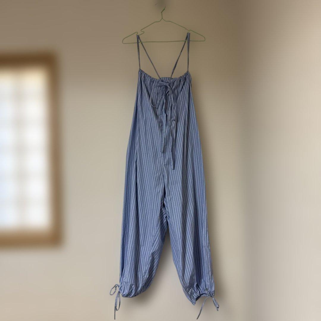 【nestRobe】It's MEコットンストライプバルーンサロペット