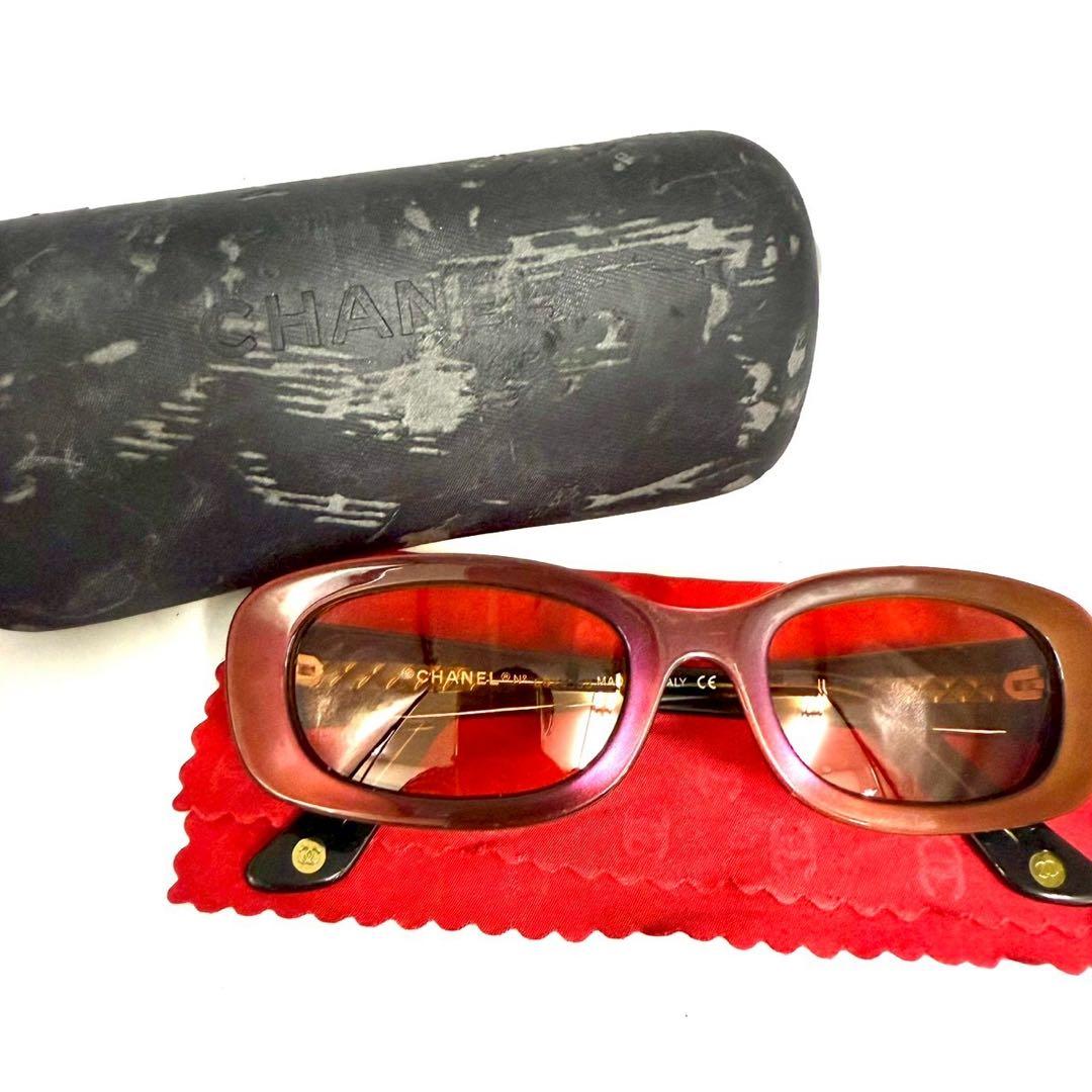シャネル ココマーク レクタングル サングラス 5011 ブラウン