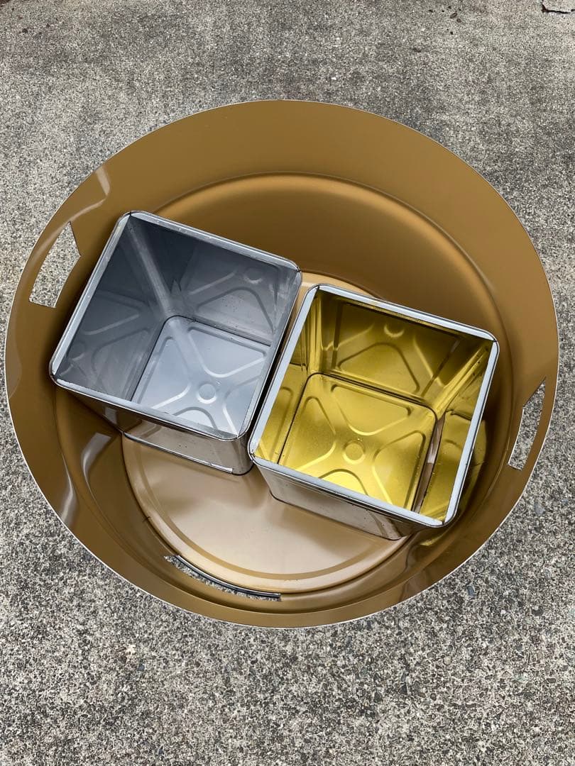 ナチュラルフルーツ ドラム缶 一斗缶 焼却炉セット 茶色の蓋付き