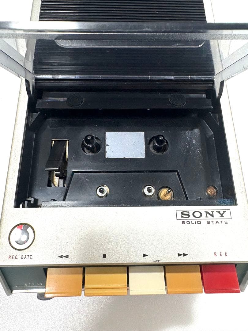 SONY TC-100 カセットテープレコーダー 昭和レトロ ソニー 説明書有り