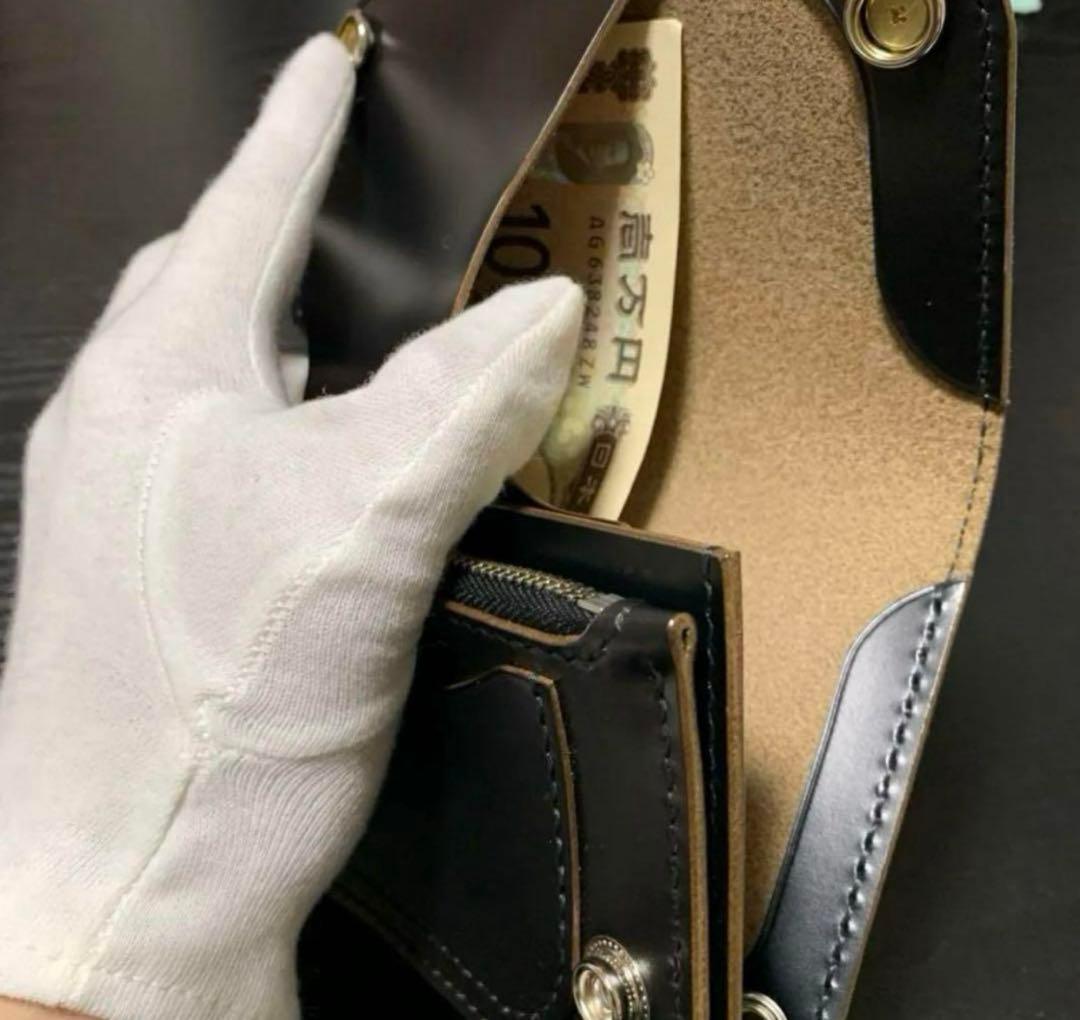 トラッカーウォレット　handmade CA00X 馬革×牛革