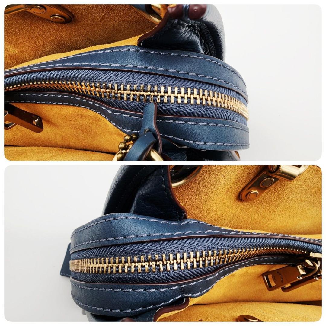 COACH コーチ ハンドバッグ ショルダーバッグ レザー ブルー 20315.