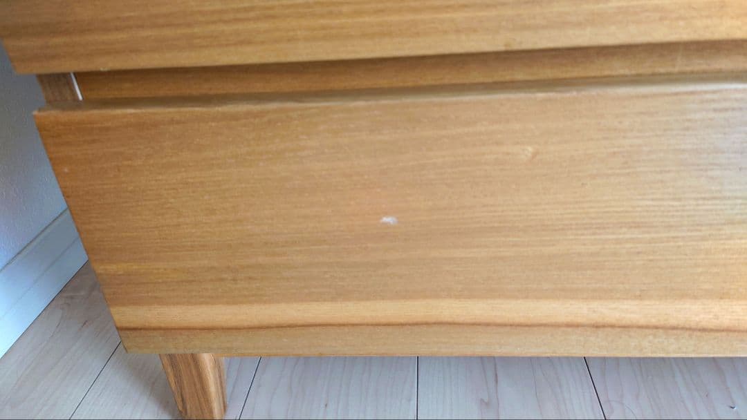 無印良品　脚付き木製チェスト4段　幅約95×奥行き約45×高さ約90cm