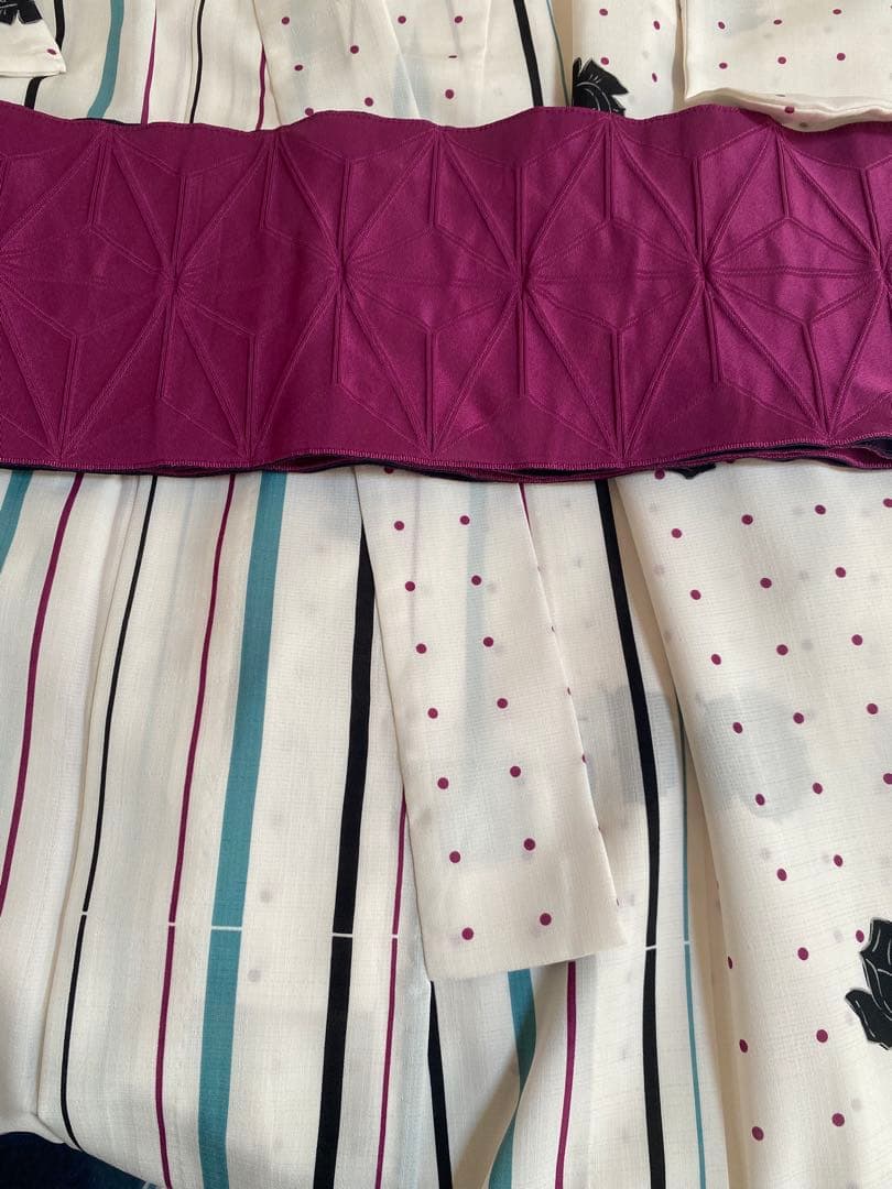 撫松庵　浴衣&帯セット　雑誌掲載　美品！