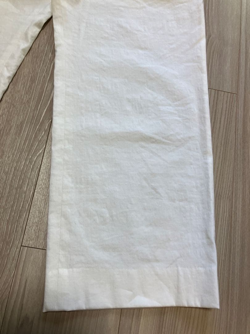 Deuxieme Classe stretch twill タックパンツ 白