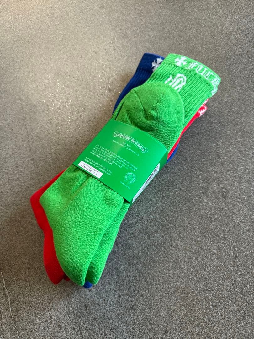 】CHROME HEARTS クロムハーツ　ロゴ柄ソックス3足