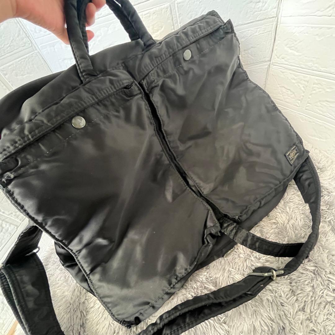 大容量　ポーター　タンカー　初期型　かぶせタイプ　ショルダーバッグ　黒