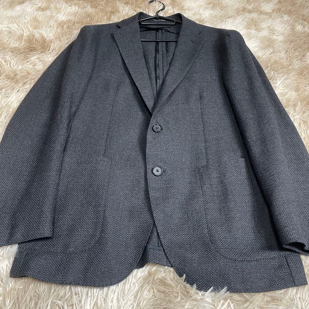 極美品 タリアトーレ ジャケット ブラック ホップサック メンズ XL LL