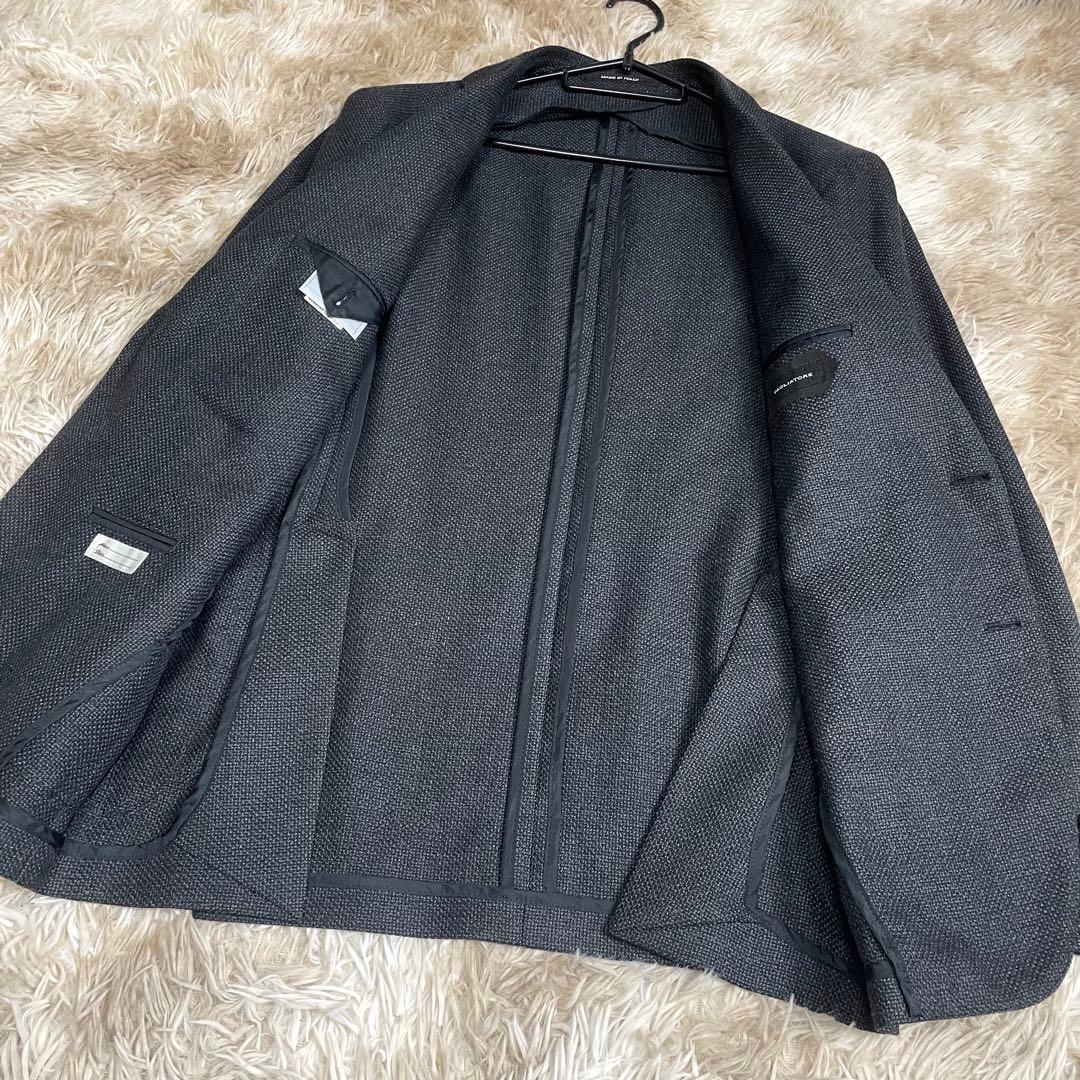 極美品 タリアトーレ ジャケット ブラック ホップサック メンズ XL LL