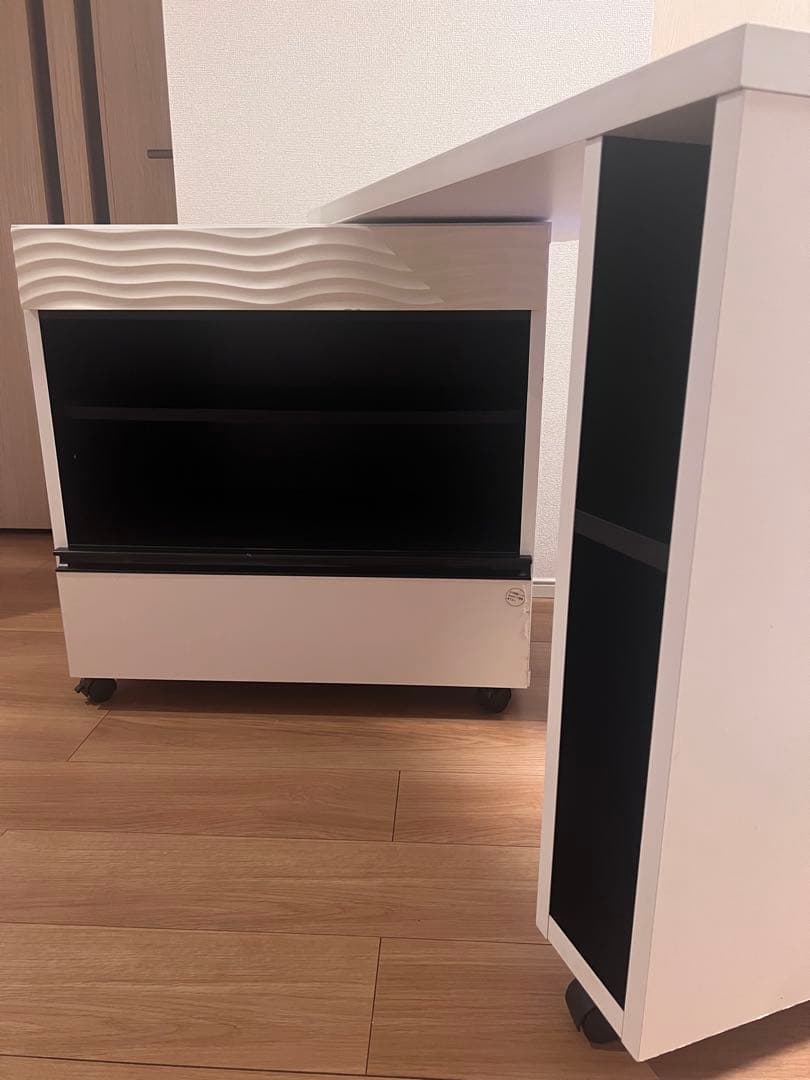 ホワイト キッチンカウンター キッチンデスク PCデスク