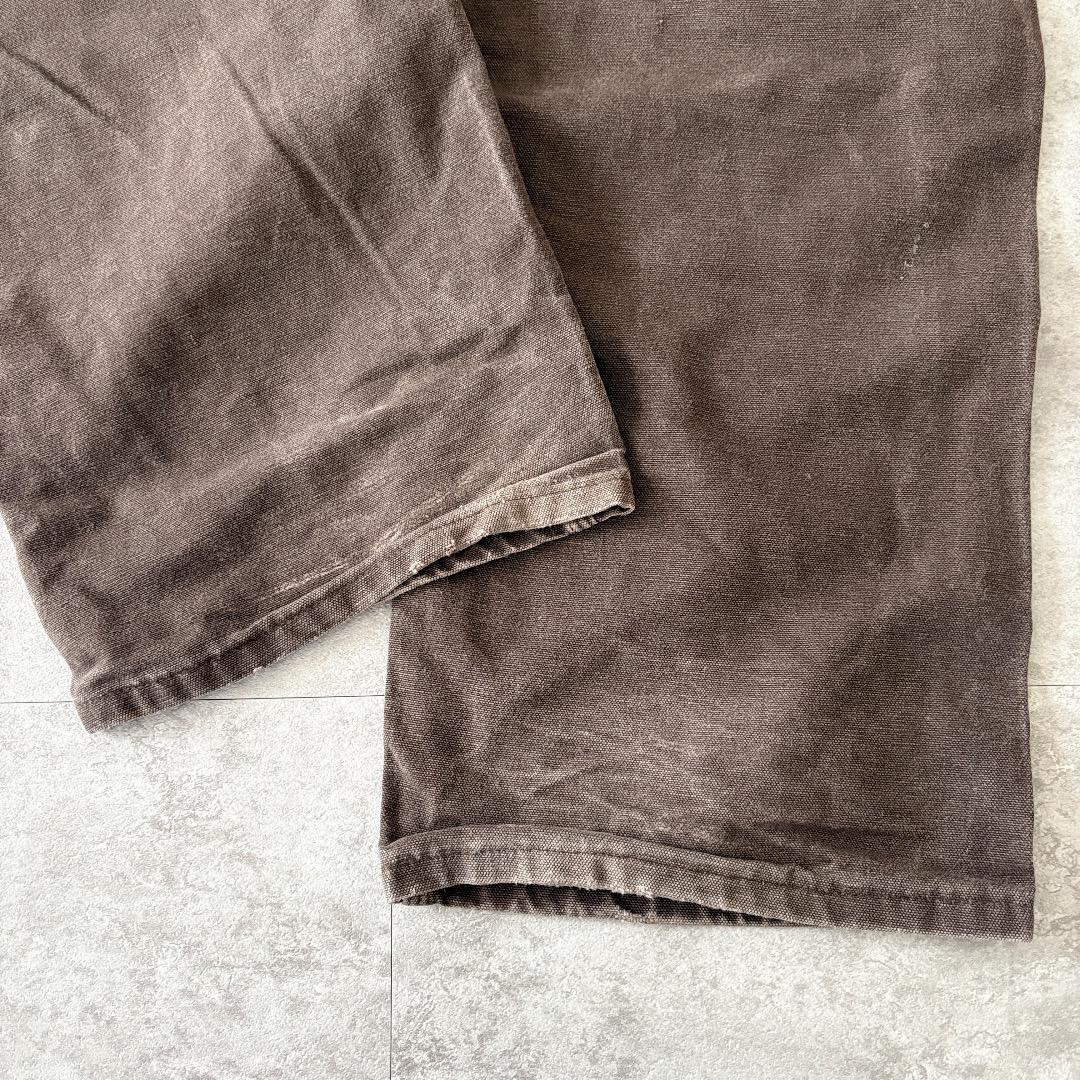 00s メキシコ製USA生地 ダークブラウン ダブルニー カーハート 33×32