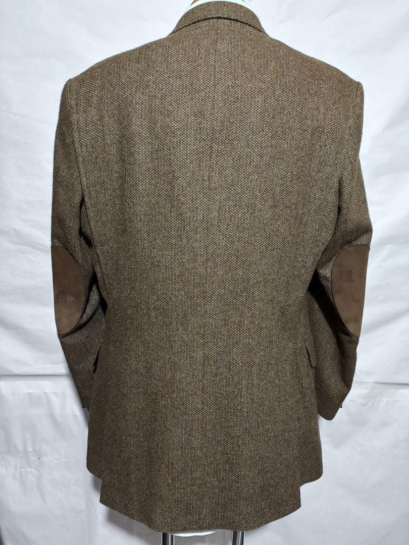 DAKS ブラウンツイード ハンティングジャケット　エルボーパッチ