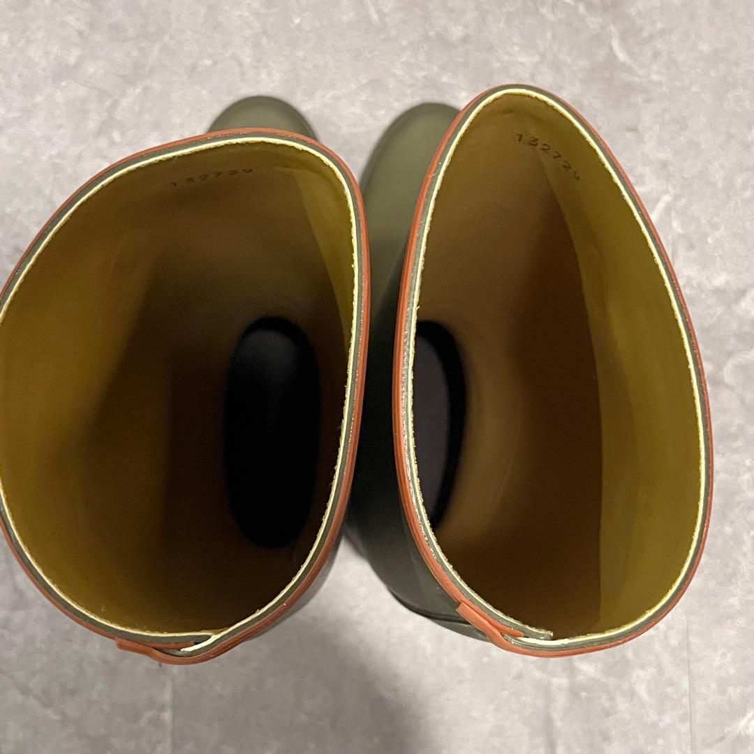 【極美品】AIGLE エーグル カーキ ロングブーツ レインブーツ バックル付き