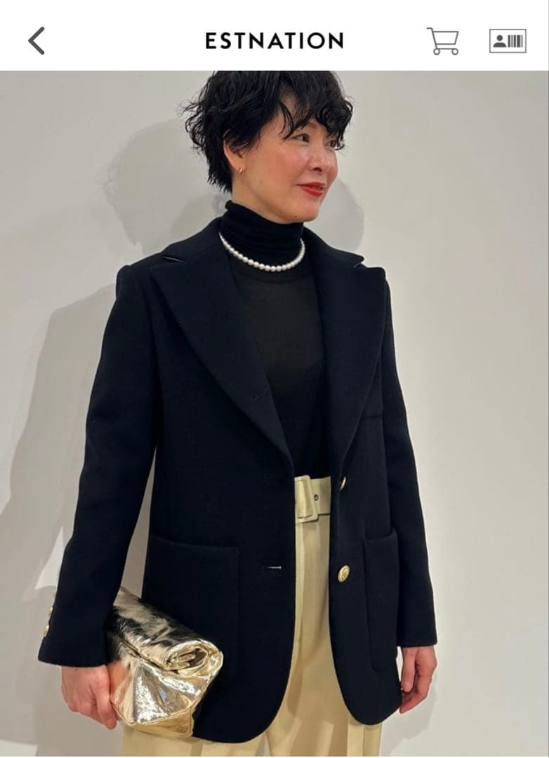 ESTNATION 濃紺ジャケットコート