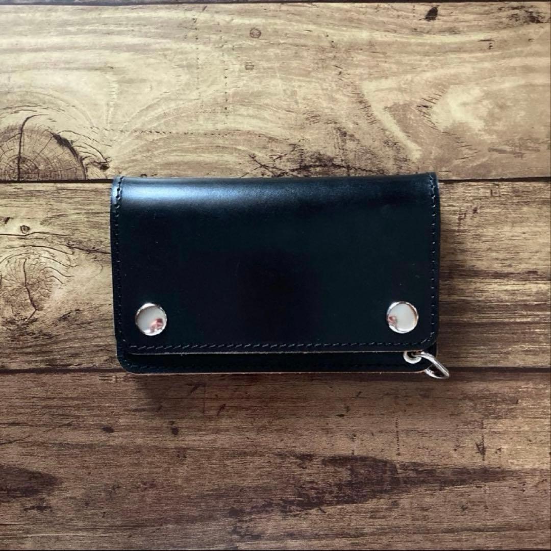 【hide SORA】ミドルトラッカーウォレット【お札を折らずに収納】