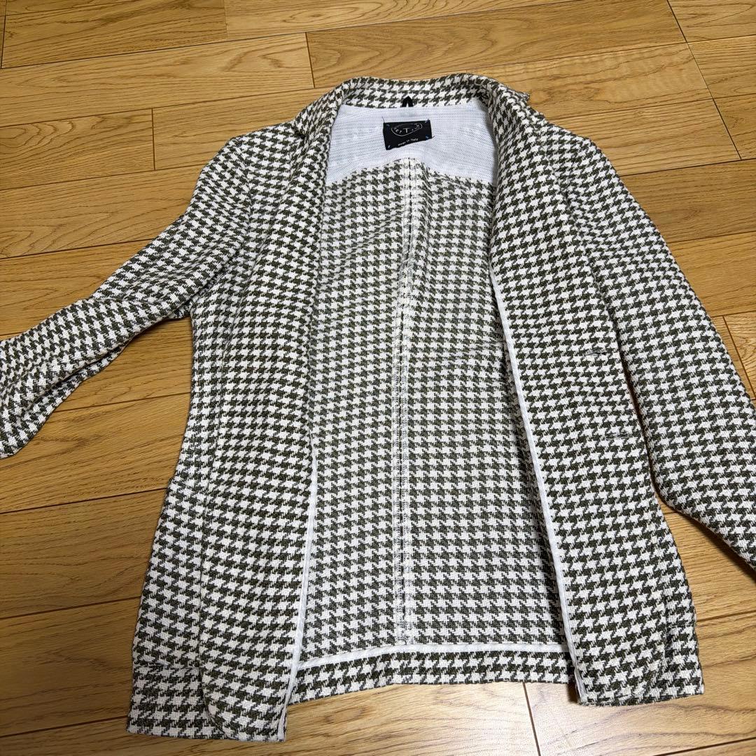 T-JACKET ハウンドトゥース　千鳥格子　ジャケット　アンコン　S