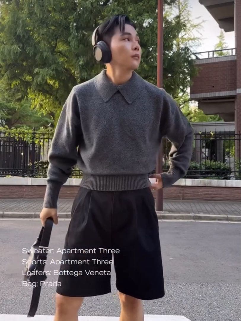 Apartment three ニットポロ