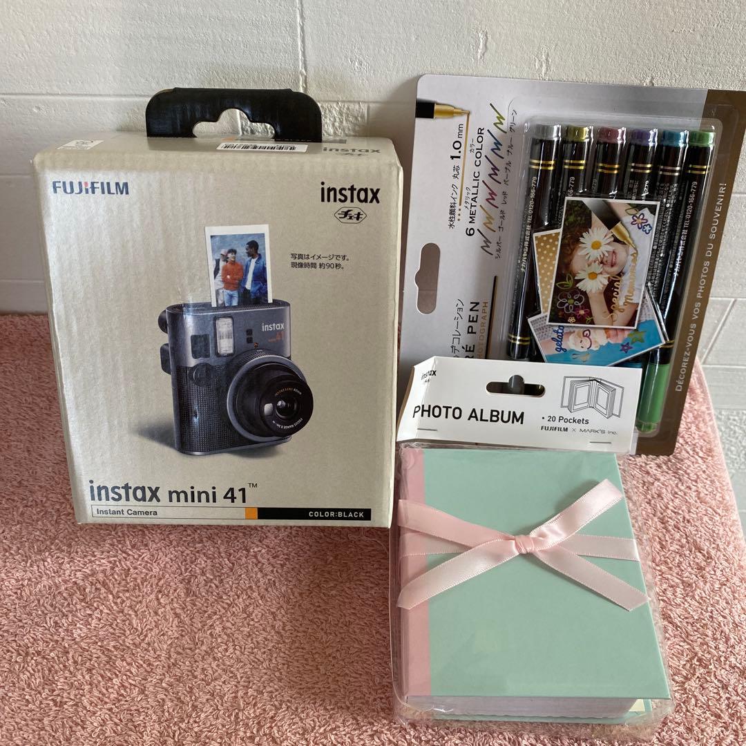 新品FUJIFILM instax mini 41 本体 ブラック/おまけ付き