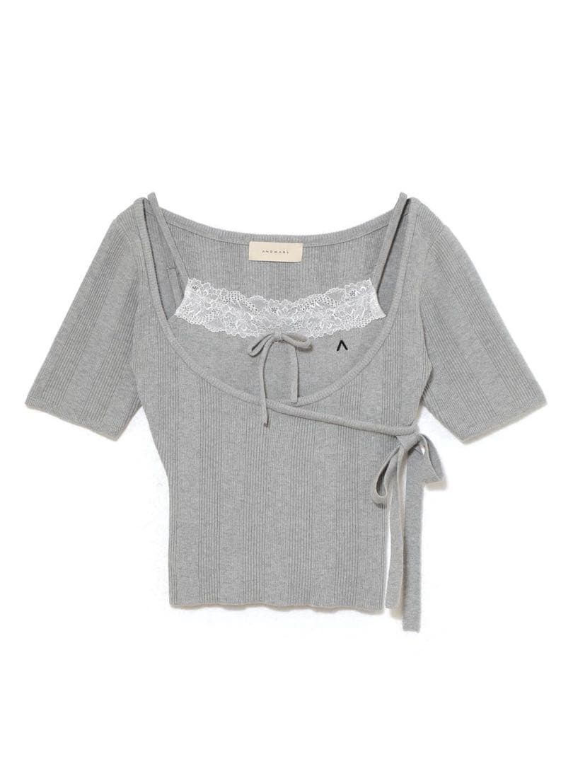 トップス andmary Cachecoeur lace set tops