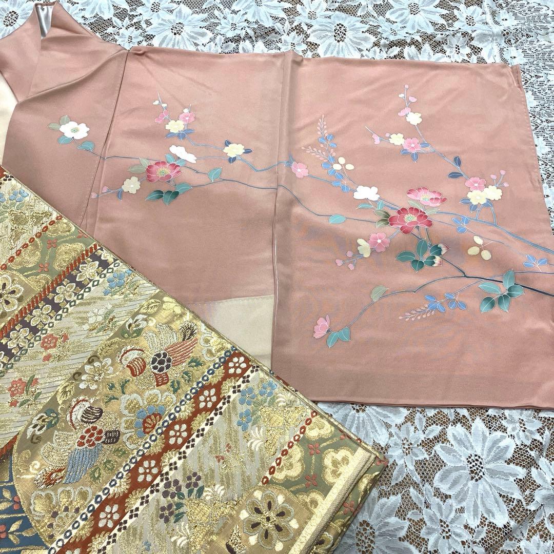 美品４点 ＊本加賀友禅作家落款入り 訪問着＊本金箔袋帯　入学式卒業式 結婚式