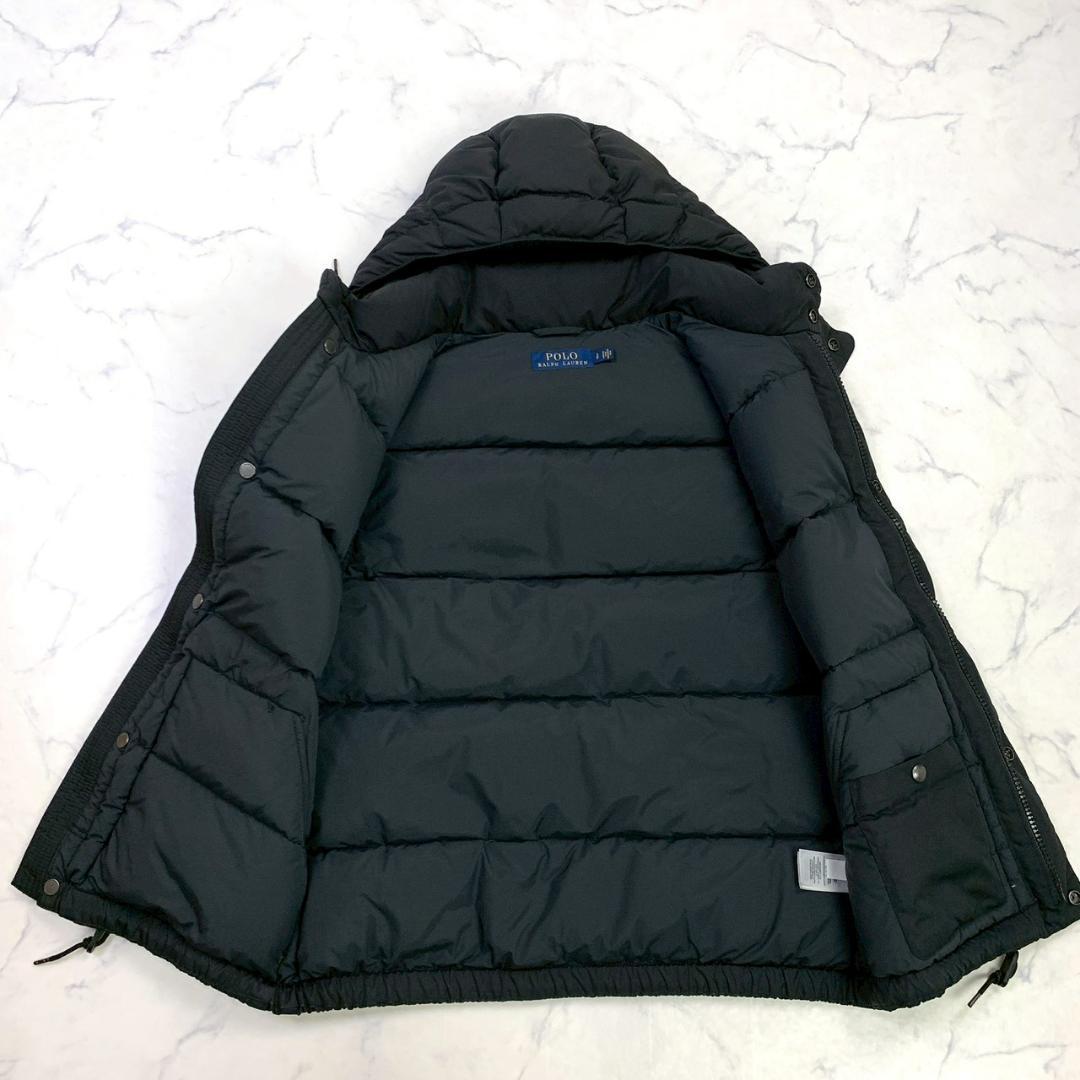 ポロラルフローレン ダウンベスト 2way ポニー刺繍 ブラック S　D956