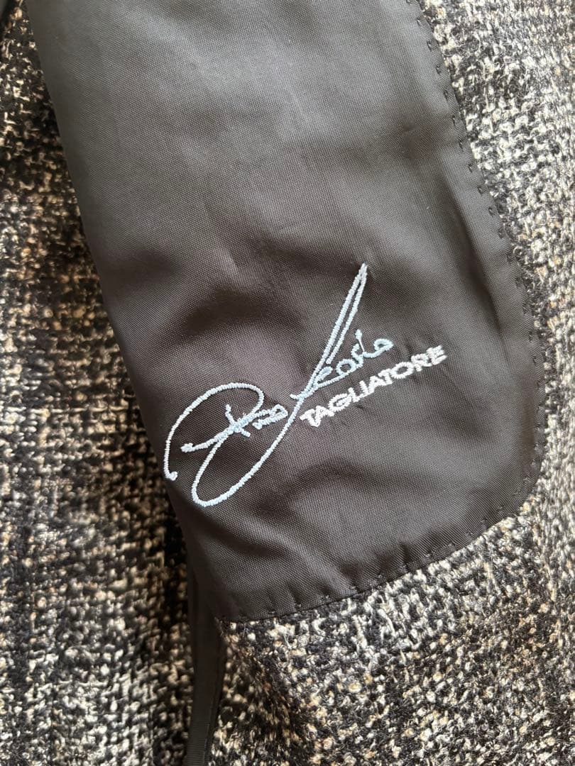 未使用　TAGLIATOR タリアトーレ ウールジャケット48 グレー系チェック