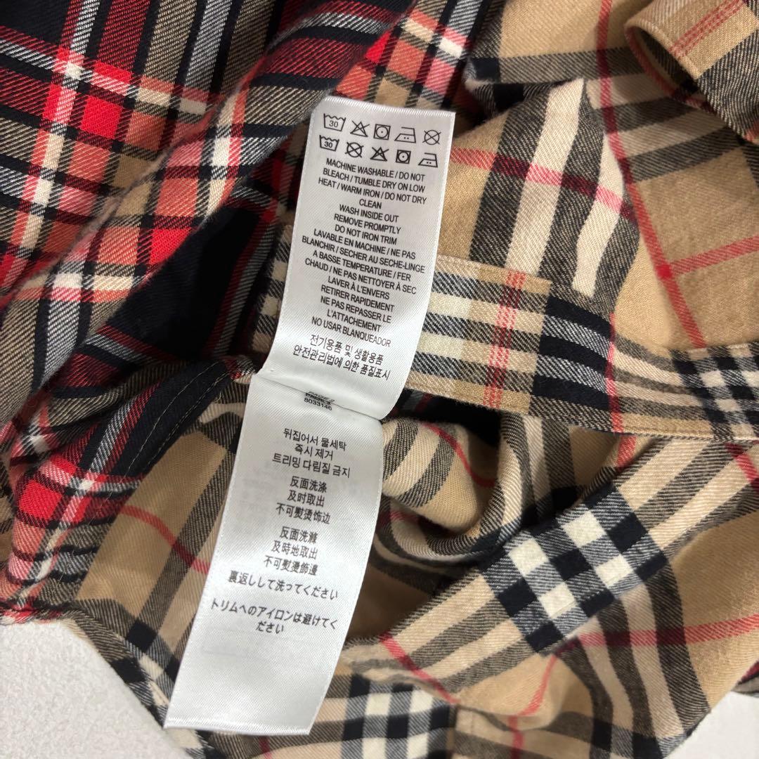 美品　バーバリー　ノバチェック　切替　パッチワーク　シャツ　クレイジー　マルチ