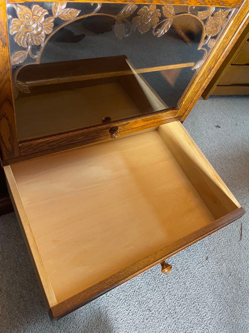 美品　三越家具　ブルージュ　英国スタイル　アールヌーボー　フラップ式