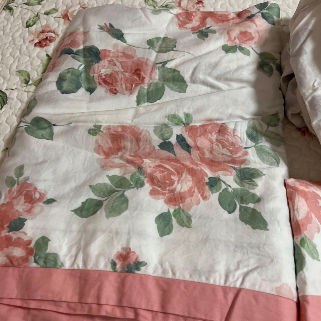 ローラアシュレイ　ダブル　掛布団カバー、ボックスシーツ、枕カバーセット