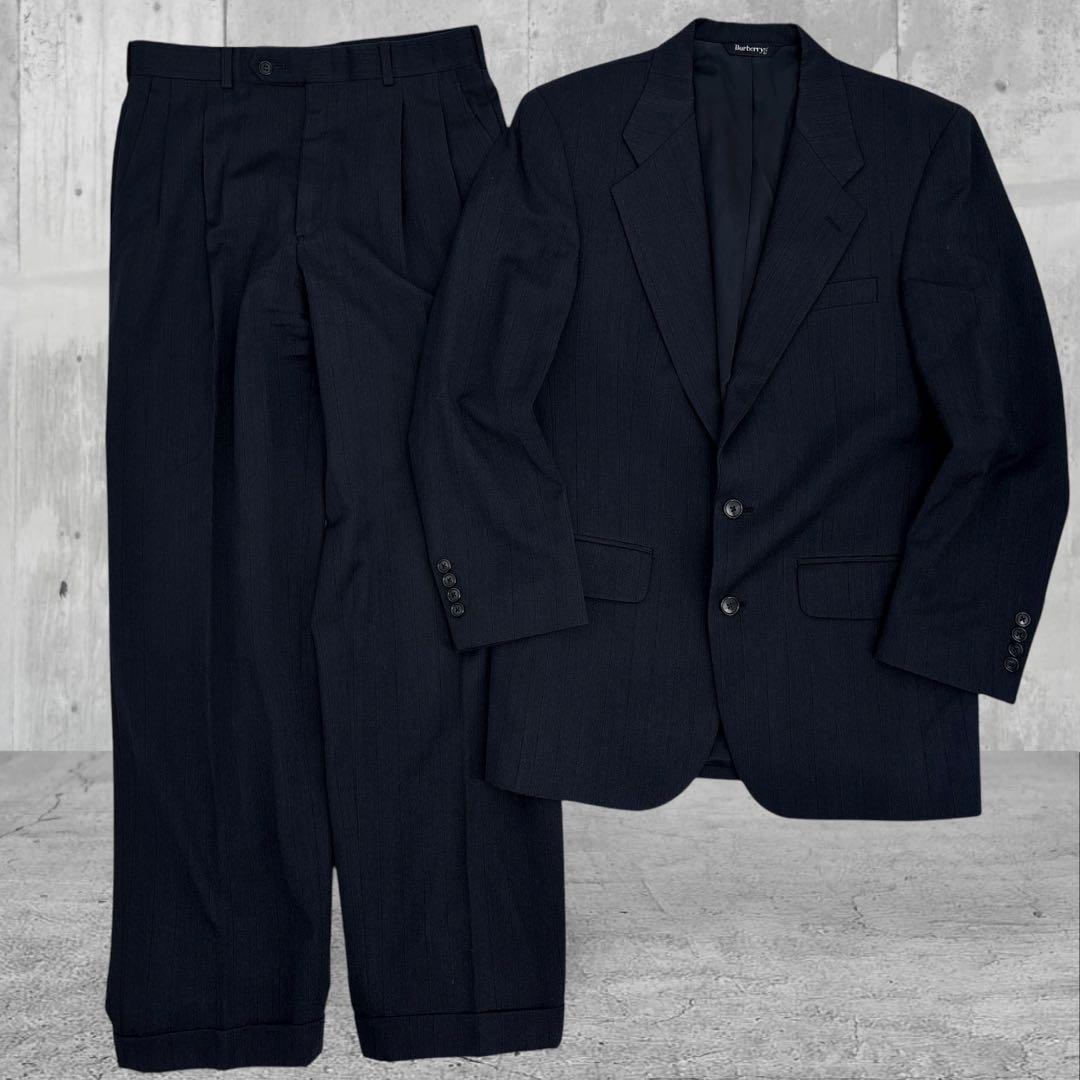美品】Burberry バーバリー　スーツ　セットアップ　ジャケット　90s 黒