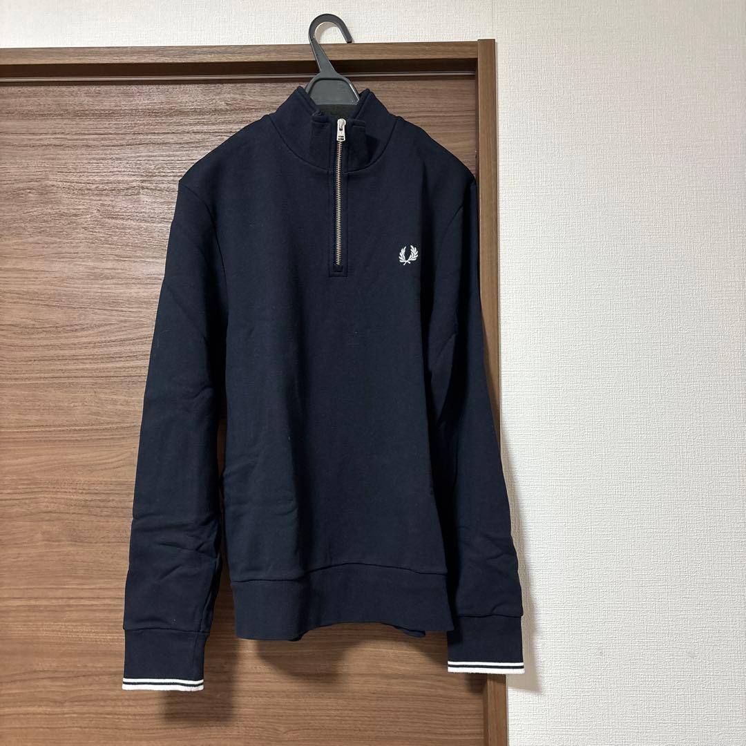 FRED PERRY ネイビー ハーフジップ トレーナー