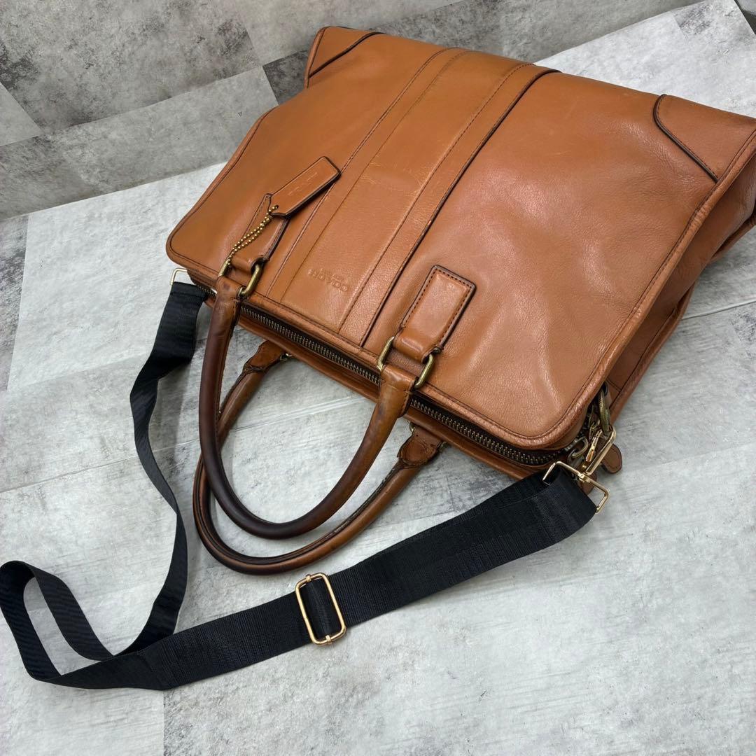 美品 コーチ 2way ビジネスバッグ ブリーフケース レザー 収納多数 A4