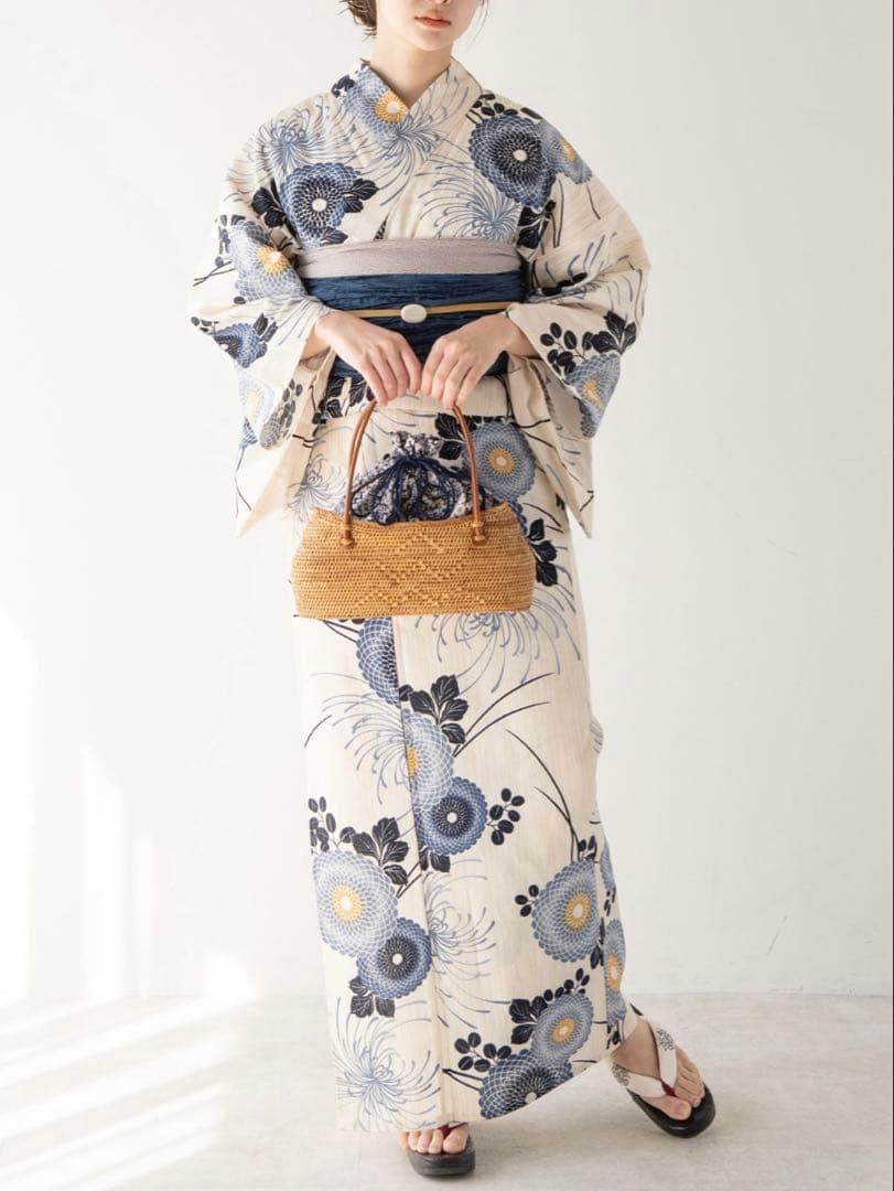 ゆかた館グレース　浴衣　Mサイズ　帯　下駄