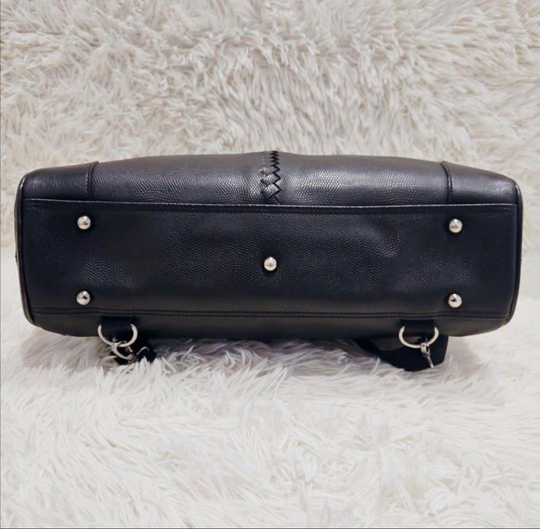 美品 YOUTA ヨータ 豊岡鞄 ダレスバックリュック 横型 2way 黒 鍵付