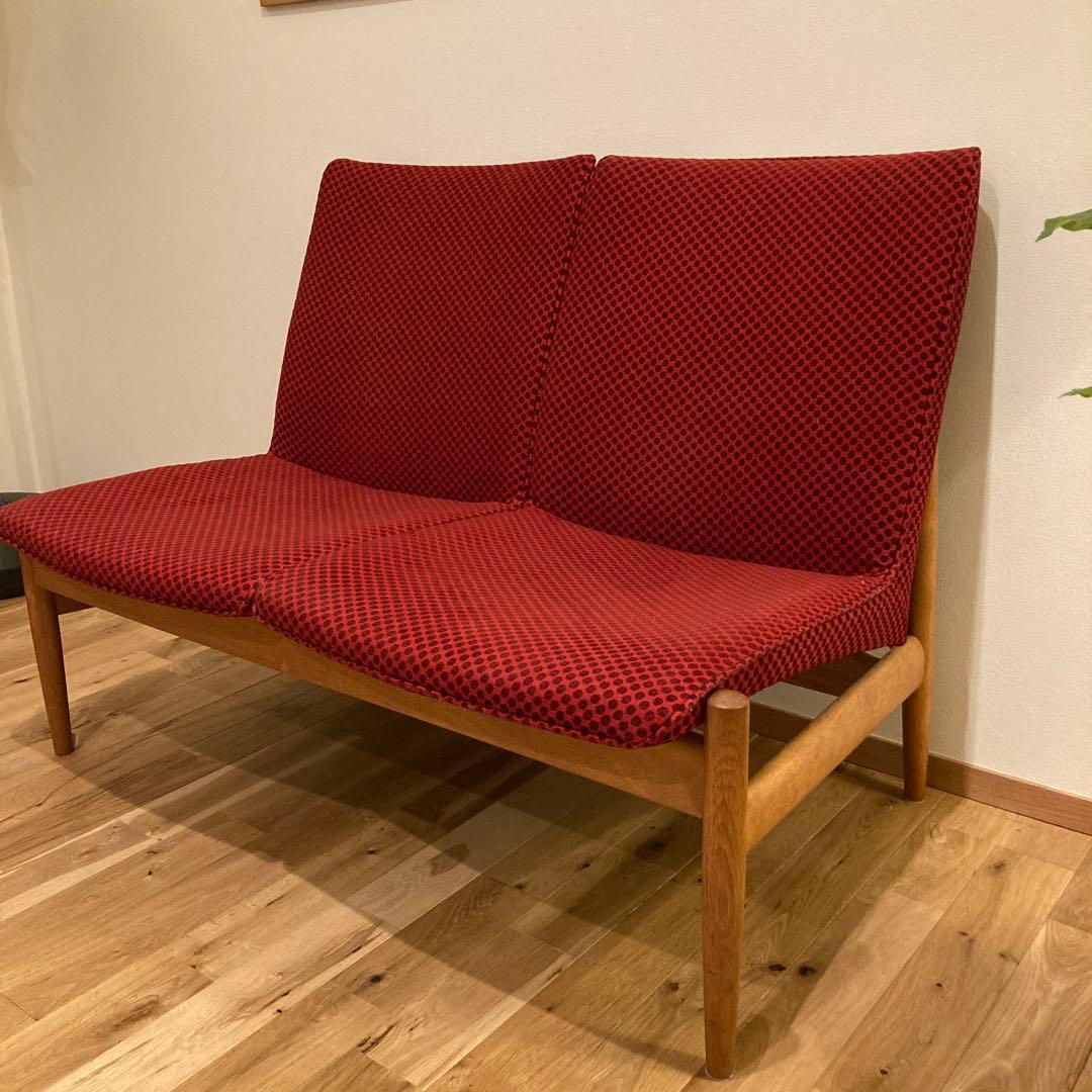 日進木工 nissin オーク材 ベンチソファ 2シーター 飛騨家具 北欧