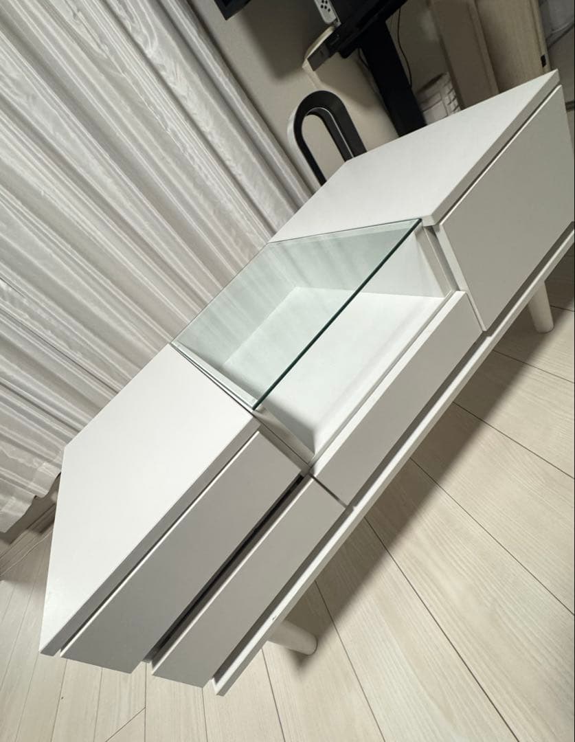 【送料込み】ローテーブル兼ドレッサーテーブル　ホワイトテーブルセンターテーブル