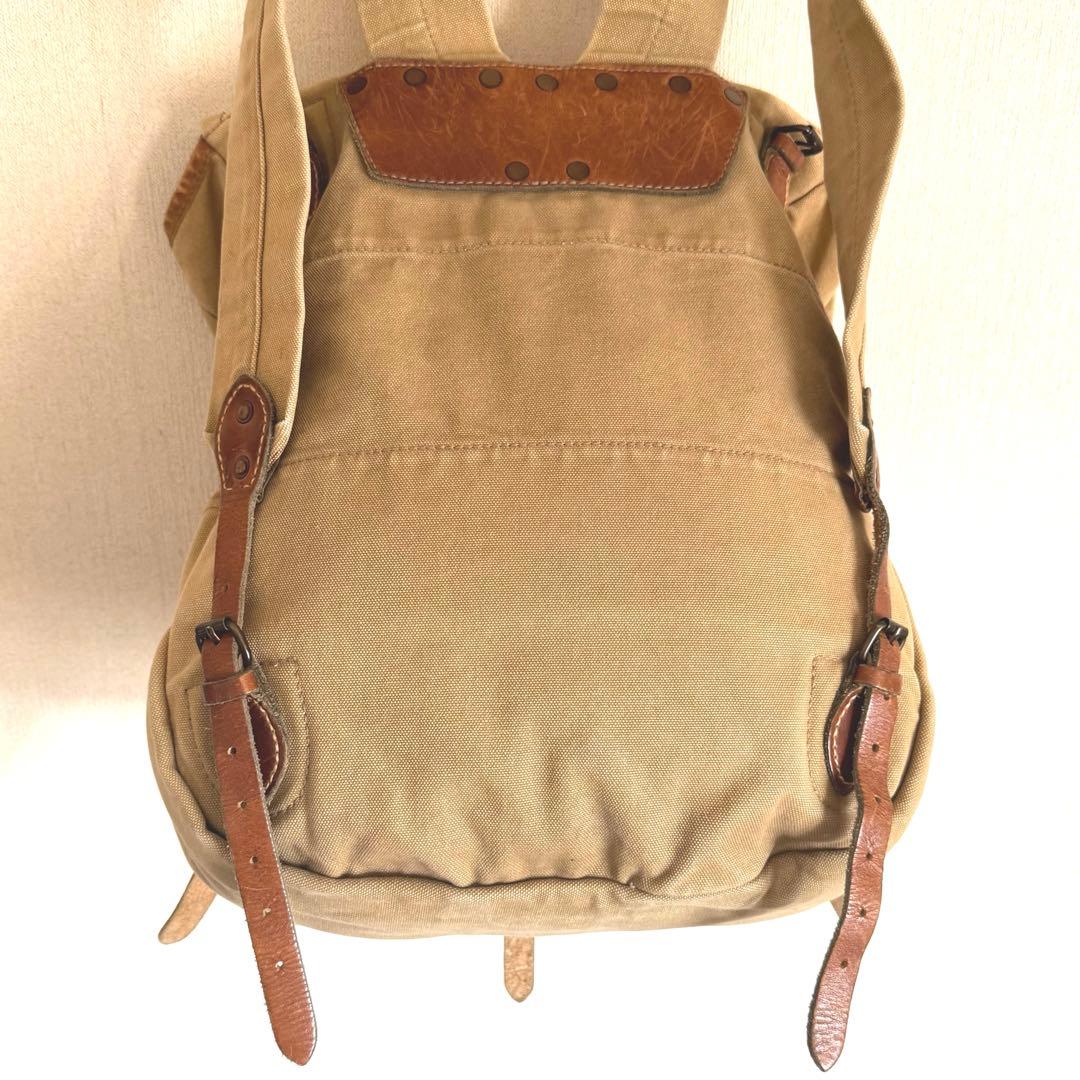 希少　ダブルアールエル　キャンバス地バックパック　ミリタリー山岳部隊サンプリング