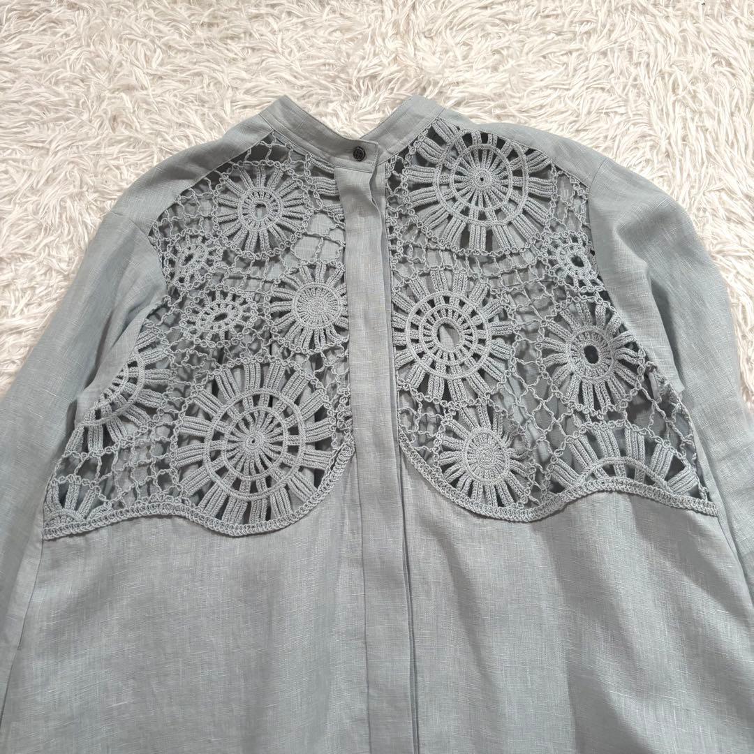 ハウスオブロータス　2025 サークルエンブロイダリー リネン ワンピース