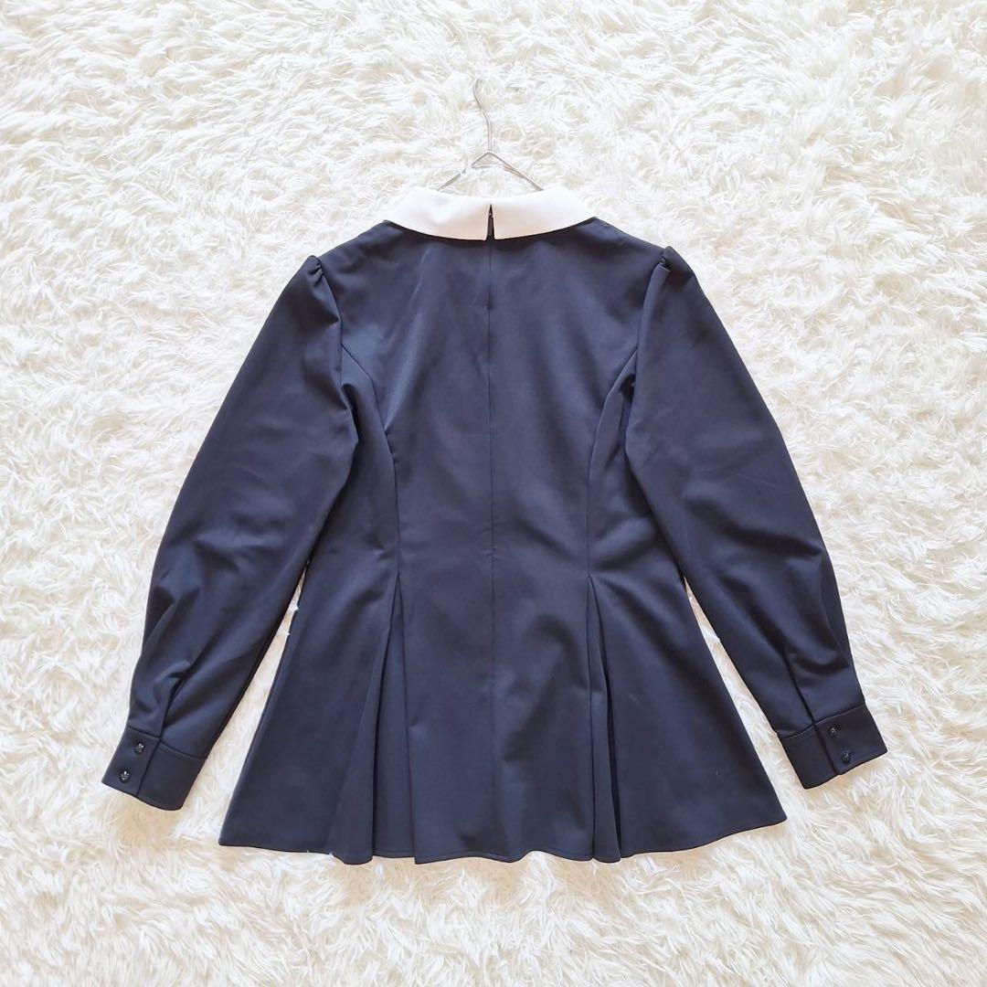 美品✨2025年 Rene ルネ 白襟ブラウス ペプラム チュニック ブラック