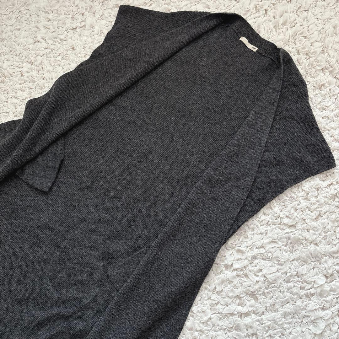 シロワン様　エヴァムエヴァ　ウール畦ロングベスト　wool 100%