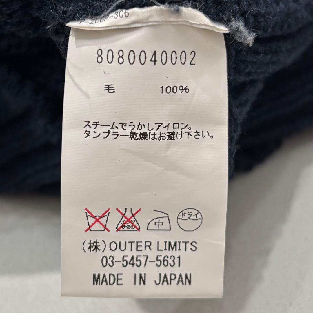 美品 ナイジェルケーボン イベリコ ウール ニット ベスト 48 ネイビー