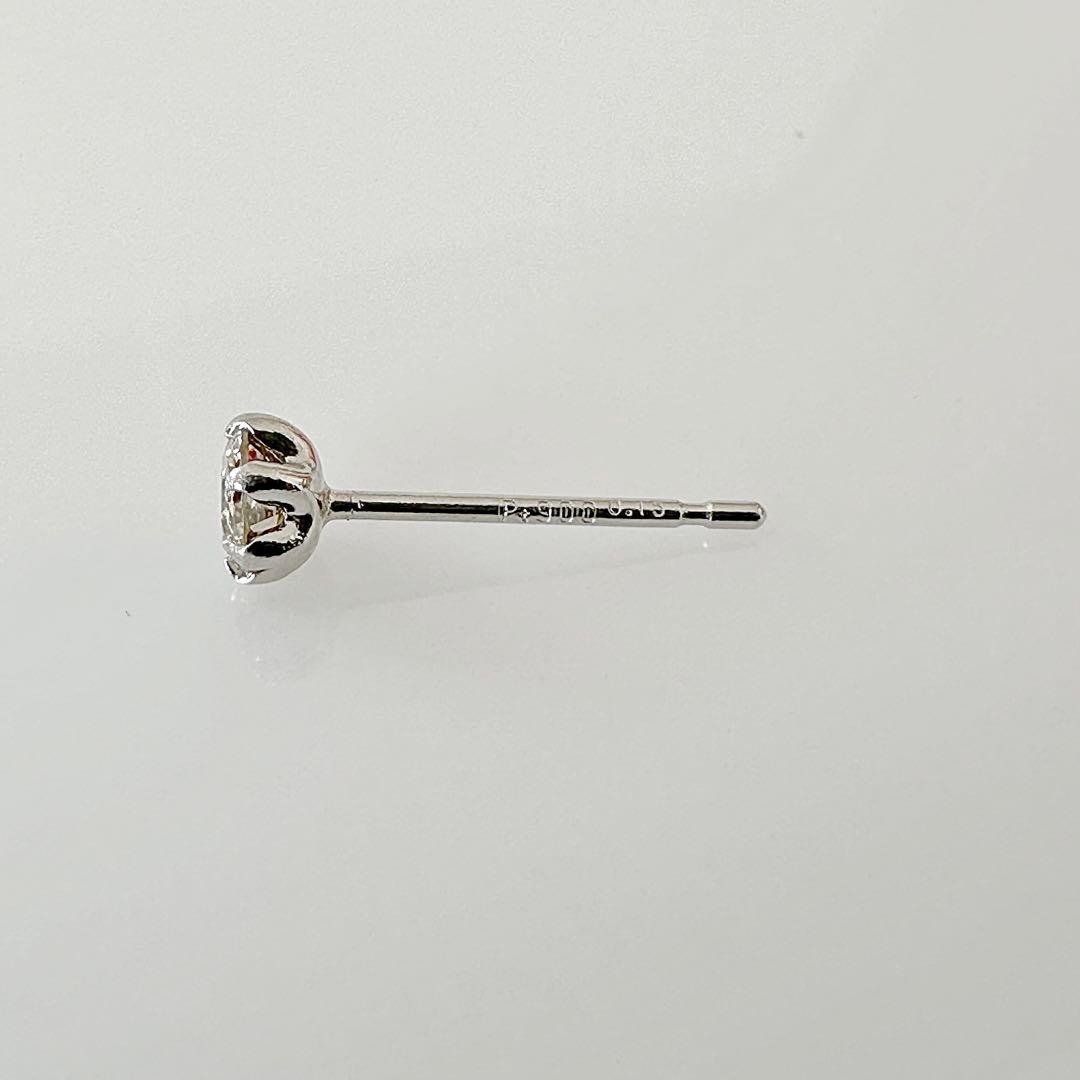 プラチナ 天然 ダイヤ 0.15ct 片耳ピアス！②