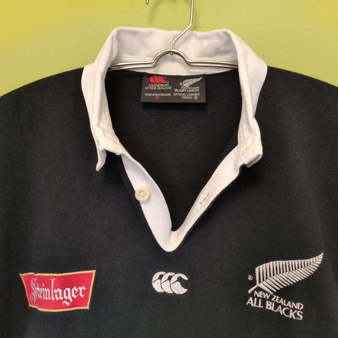 オールブラックス　90'S　カンタベリー　半袖ラガーシャツ　M