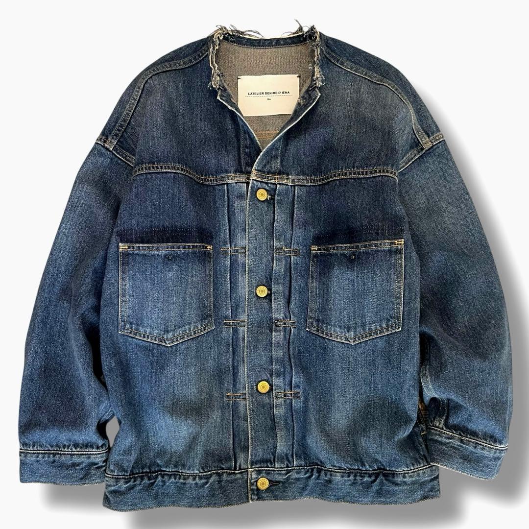 美品✨IENA イエナ リメイクタック デニムブルゾン ジャケット 36
