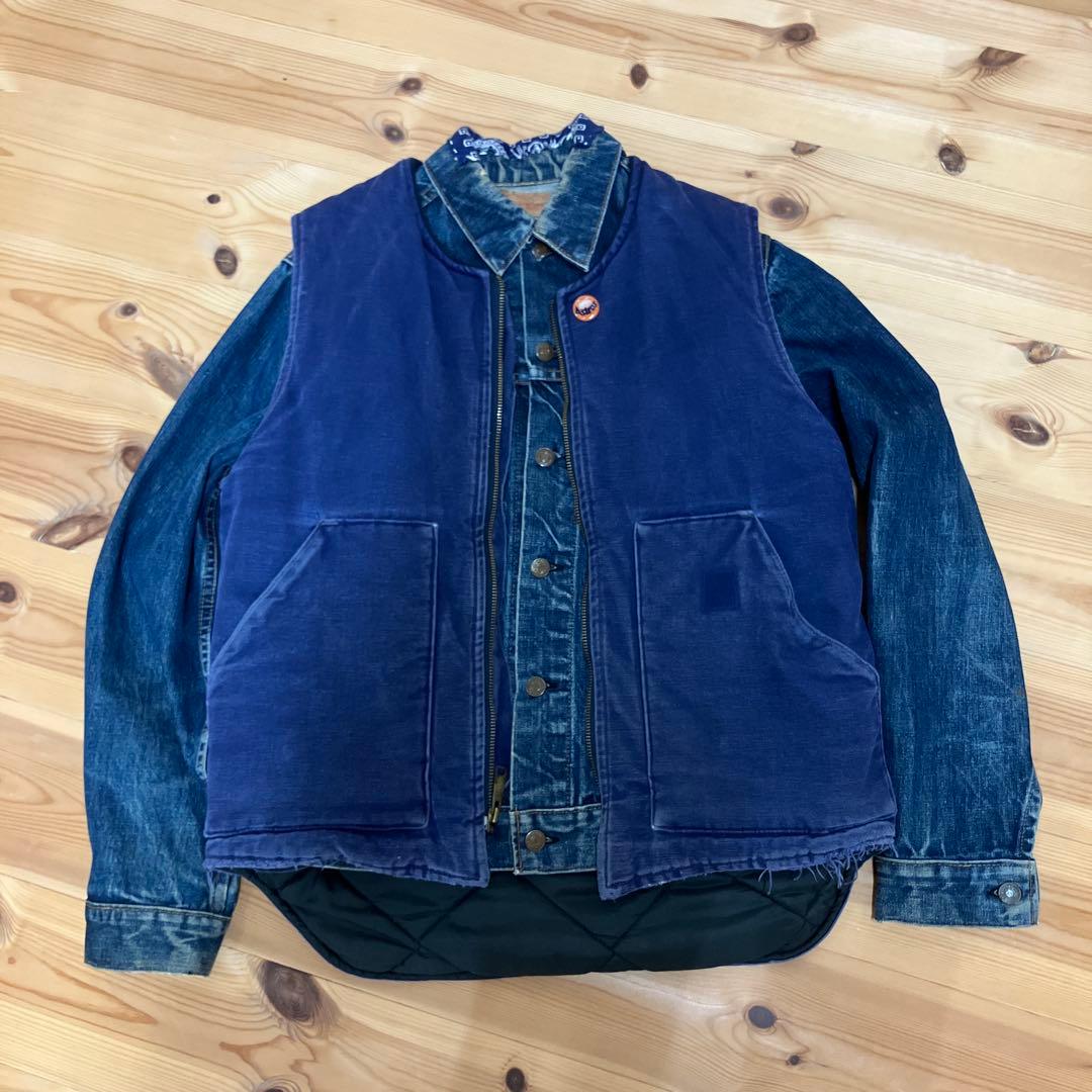 80s〜90s アメリカ製 ヴィンテージ カーハート ベスト M ブルー